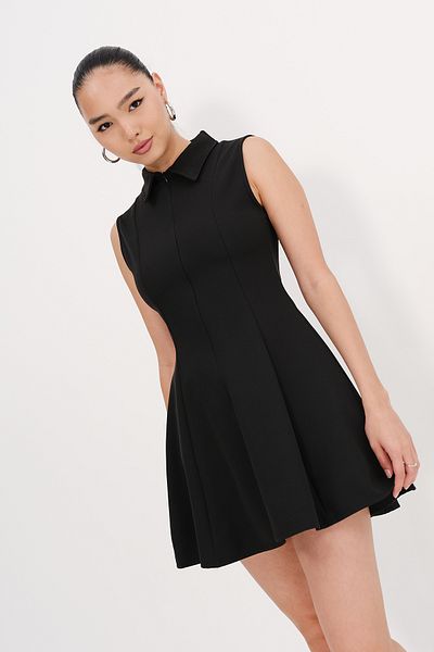Addax Polo Neck Sleeveless Mini Dress E17292-A1