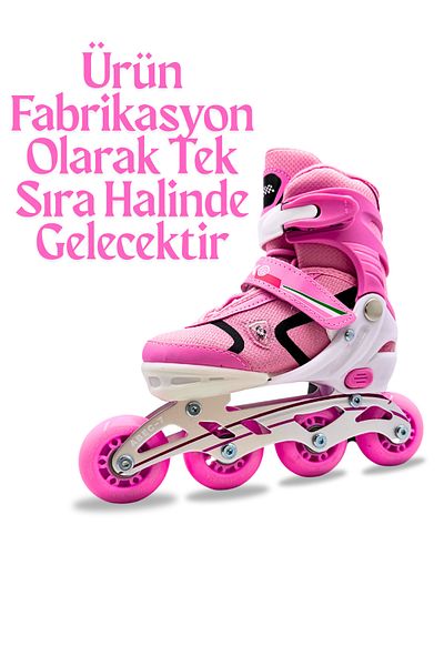 İMVULA Professional Ferrari Model Lighted Silicone Wheel Adjustable Child-Adult Roller Skates