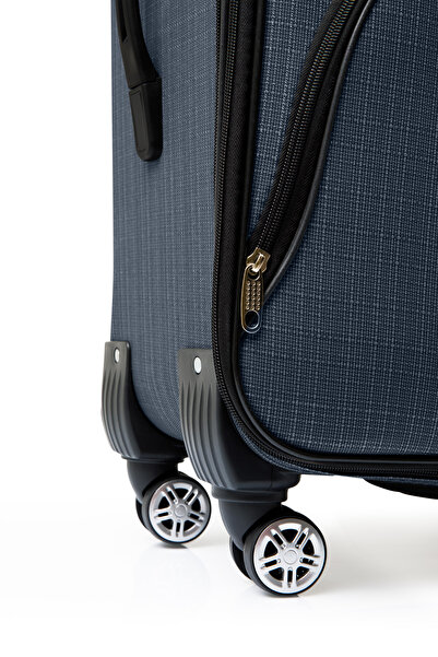 OLEETS 8 Tekerli Su Geçirmez Ultra Kalite Kumaş Orta Boy Valiz