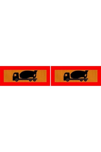 opersan 2 Pack Rear Marker Sticker for Heavy Duty Vehicles 500X200 mm