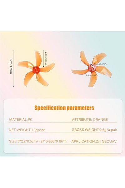 DJI 2 pairs of low-noise propellers compatible with DJI NEO, silent propellers for DJI NEO, safe,