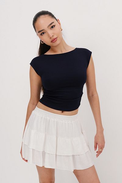 Addax Sleeveless Gathered Side Blouse T-Shirt P13943-İ10