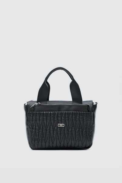 OGGO حقيبة يد وحقيبة كروس سوداء كلاسيكية مطرزة من ميلورا