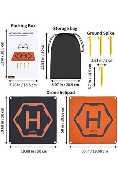 JOFLVA Drone Landing Pad, Drone Landing Pad 50 cm (19 Inch) Foldable Quick Landing Platform u