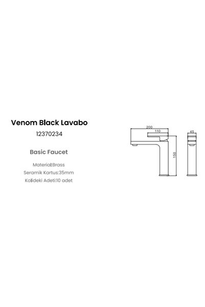 FLEKO Venom Anthracite Sink Faucet