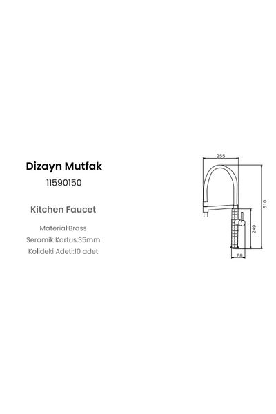 FLEKO Anthracite Kitchen Design Faucet