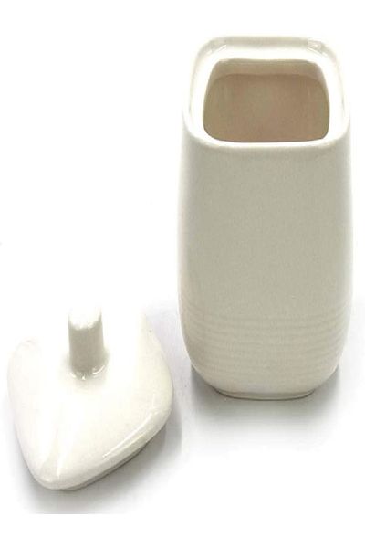 QUALITIER Sugar Bowl – White Ceramic, 9.5 oz Elegant and Practical Tableware