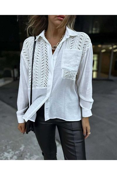 Klein Women's Lace Detailed Shirt