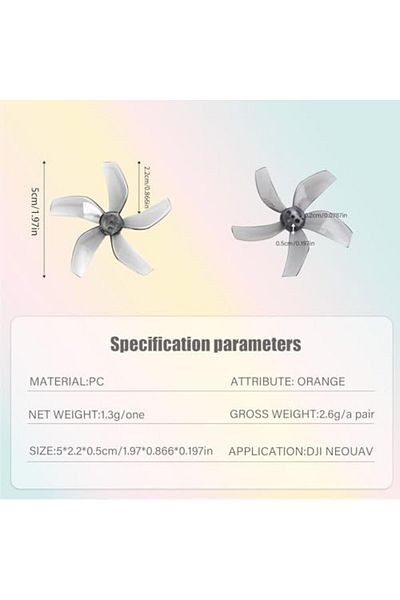 DJI 2 pairs of low-noise propellers compatible with DJI NEO, silent propellers for DJI NEO, safe,