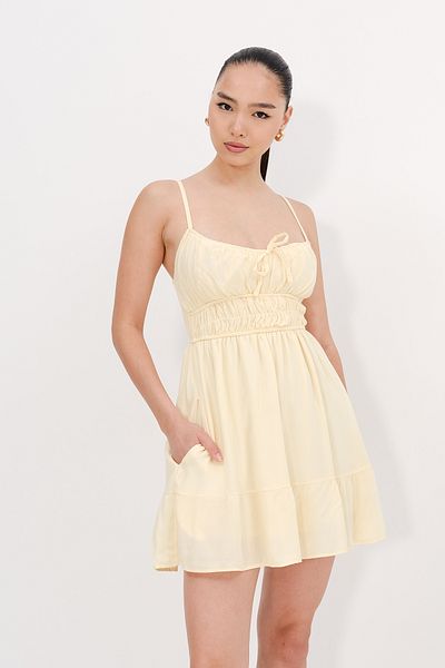 Addax Mini Dress with Adjustable String Straps E17141