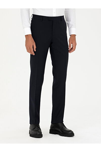Cacharel Lacivert Slim Fit Yün Karışımlı Kumaş Pantolon 50277428-VR033