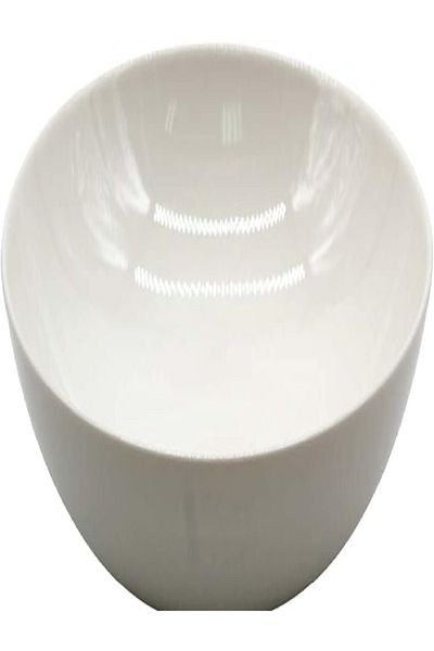 QUALITIER Fine Plus Low Bowl – White Ceramic, 21 cm Durable and Elegant