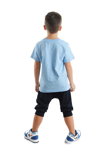 Denokids Set de tricou și pantaloni scurți Capri Shark'n Roll pentru băieți