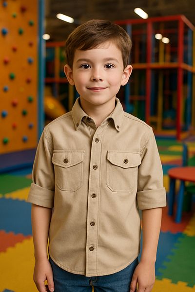 Yalçınoğlu Kids Стилна момчешка риза, подходяща за всяка комбинация I Риза с копчета за момче I Празнична риза за момче