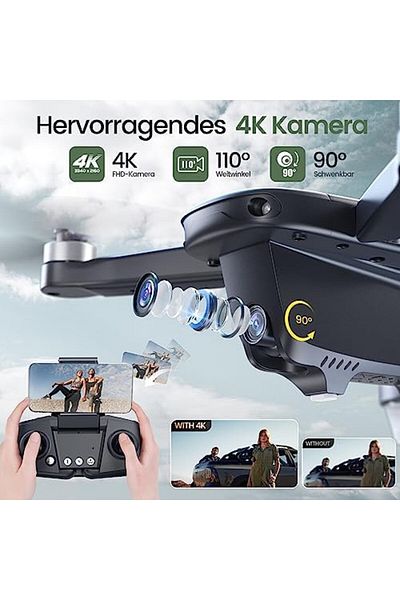 holy Stone HS175D Foldable GPS Drone with 4K FHD Camera RC Quadcopter with 46mi Long Flight Time