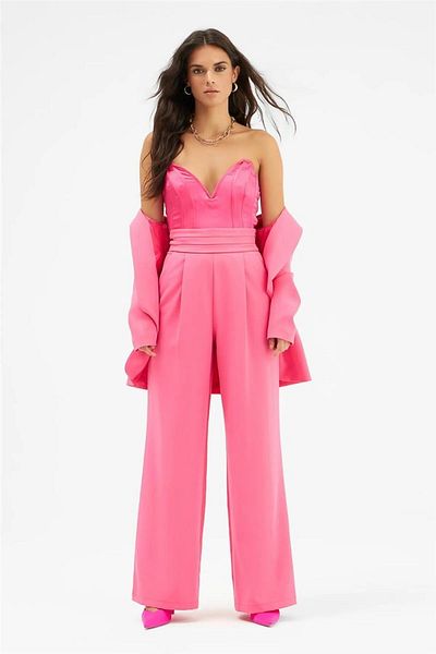 Sateen Waist Detailed Pocket Trousers