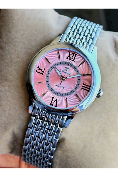 Raymond Rym-211698 - 100% Original Women's Wristwatch - Steel Case and Band - 2 Years Warranty