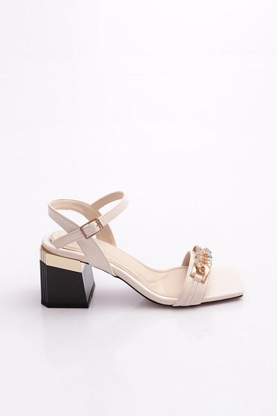 DGN 402 Pantofi cu toc decorati cu piatra pentru dama