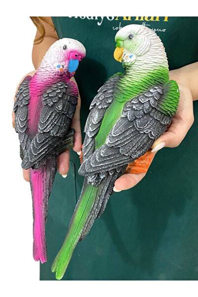 hediye arıları Büyük Boy Muhabbet Kuşu Çifti | Kaliteli Polyester Malzeme | D...