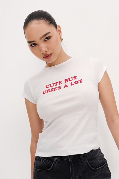 Addax Text Printed T-Shirt P1783-A12