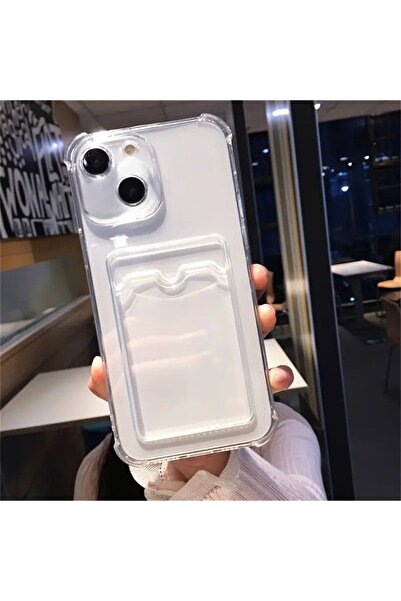 PSGT İphone 13-14 Uyumlu Kılıf Kamera Koruma Ve Kartlıklı Cüzdanlı Darbe Emic...
