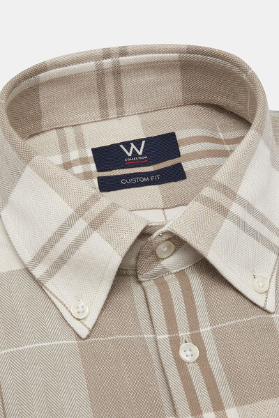 W Collection BEJ UZUN KOLLU GÖMLEK