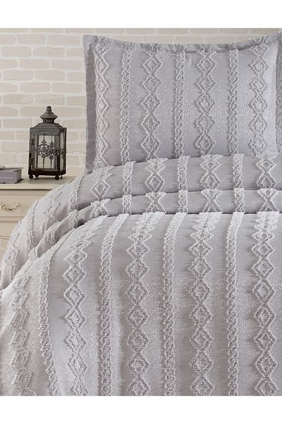 Elvira Home Collection Eh Double 3 Pcs Nordic Bedspread Set-Bed Cover Set-Pike Set Daily Dowry