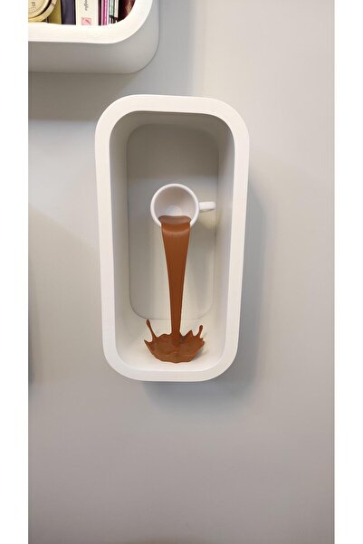 3dimaginator Dekoratif Dökülen Kahve Figürü - Kahve Köşesi - Floating Coffee Cup