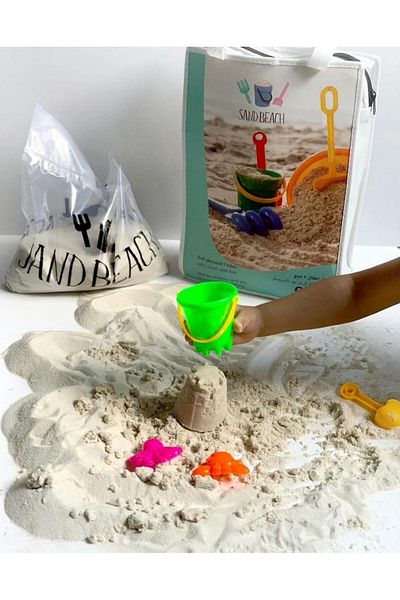 MARAH TOYS رمل أبيض معقم بوزن ١٠ كيلو طبيعي مغسول ومكررومفلتر بدون غبار أمن للأطفال من الحساسية و الامراض