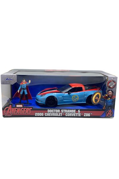 JPT Chevrolet Corvette metal model *marvel doctor strange*, blue/red 1/24