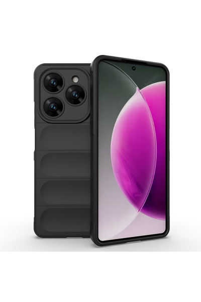 Ahlttiba Case Compatible for Tecno Spark 20 Pro 4g Flexible Tpu Hollowed Back Surface Design Ethnic Silicone Cover