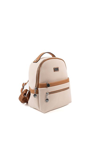 Silver Polo Ασημί & Polo Beige - A.Taba SP1061 Γυναικείο σακίδιο πλάτης