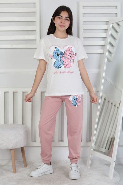 ZUZUNGA Friends Are Forewer Written Short Sleeve Girl's Pajama Set