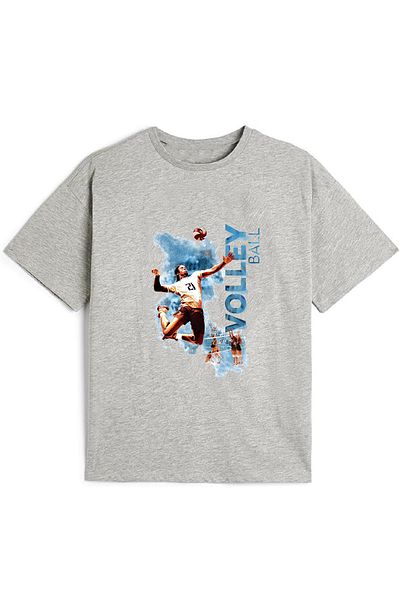 makiteks Bumbac pieptănat Fată Băiat Unisex Tricou imprimat Tricou 5 6 7 8 9 10 11 12 13 14 ani Volei04