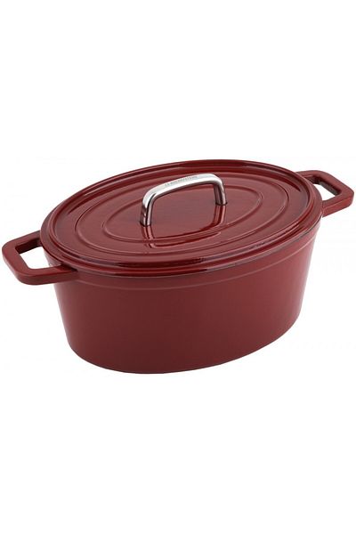Carl Schmidt Sohn Roaster Pan Cs Alpen Red, Enameled Cast Iron, 31x23.5 Cm