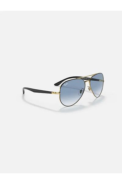 Ray-Ban Aviator Sunglasses Black on Gold RB3675 90003F Size 58
