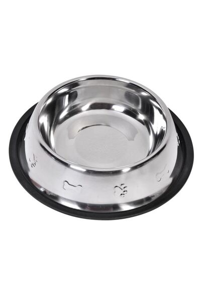 OEM Метална купа 950 мл за кученца, сребриста