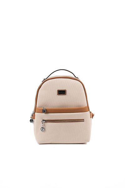 Silver Polo Ασημί & Polo Beige - A.Taba SP1061 Γυναικείο σακίδιο πλάτης