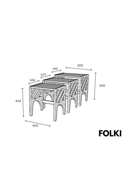 almital mobilya aksesuarları furniture accessories 3'lü Huş Ağacı, Iskandinav Tasarım, Plywood Folki Zigon Sehpa, Sehpa, Orta Sehpa, Yan Sehpa