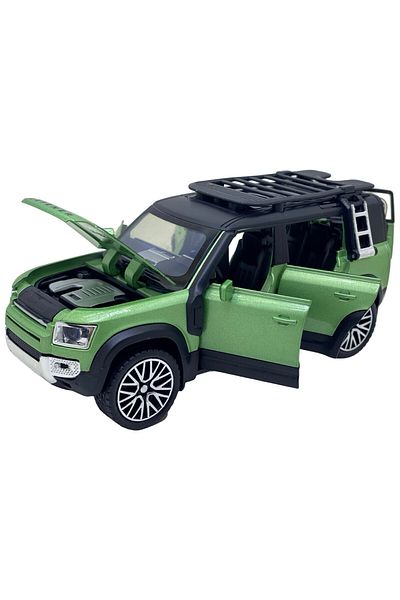 JPT Green Land Rover replica model with sound, lights, opens doors and hood