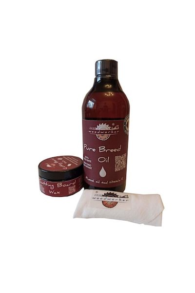 woodworker Set finisare-ceruire mobilier lemn masiv, Mix’N Match Pure Breed Oil & Cutting Board Wax, 500/100