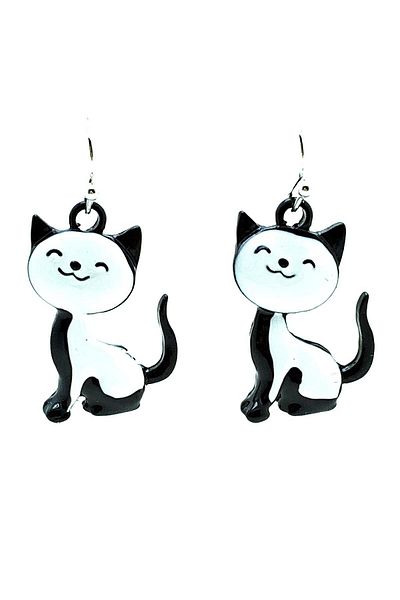 Takı Dükkanı Cute Kitten Earrings with Dangle bck20