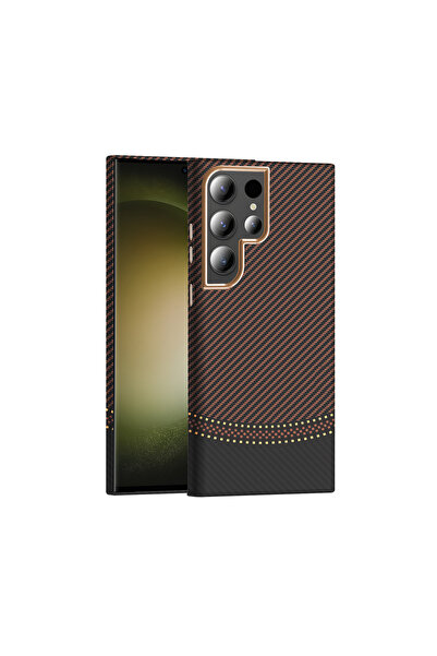 Samsung Galaxy S24 Ultra-Compatible Case Magsafe Featured Carbon Fiber Appearance Slim Lightweight Gross Cover