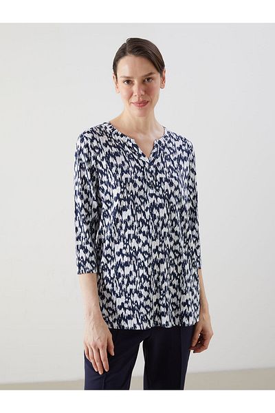 LC Waikiki Wacky Collar Patterned Women's Blouse