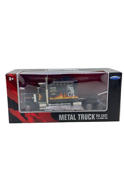 JPT American black truck model 1:24 sounds, lights, opens doors, spring