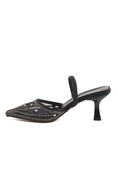 AYAKMOD Black Thin Heeled Women's Evening Dress Shoes Florin T-100 Z