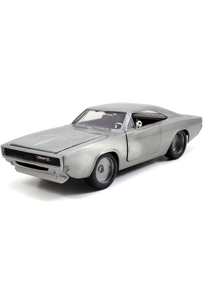 JPT Metal model Fast and Furious Dom Dodge Charger silver R/T scale 1/24