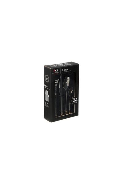 Secret de Gourmet SG Kara stainless steel cutlery set, 24 pieces, 4 mm