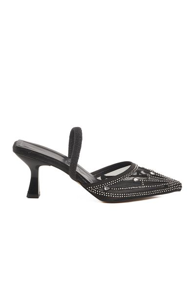 AYAKMOD Black Thin Heeled Women's Evening Dress Shoes Florin T-100 Z