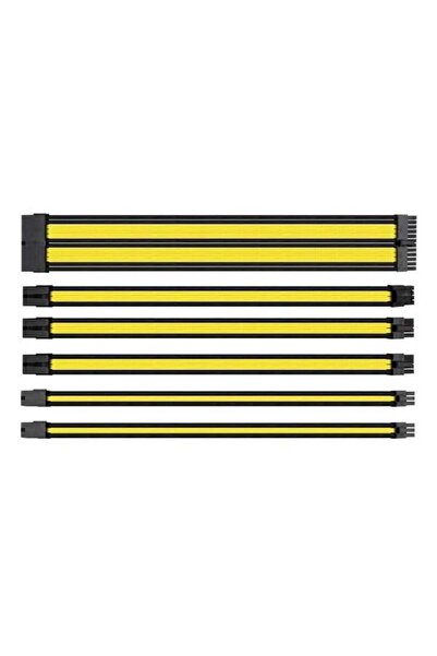 Genel Markalar AC-047-CN1NAN-A1 TtMod Sarı/Siyah Power Supply Sleeved Kablo S...